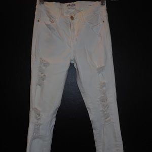 White ripped skinny jeans NEW but with no tags
